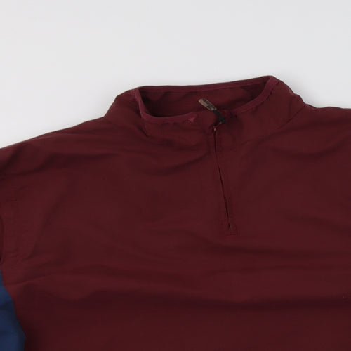 Backswing Mens Red   Windbreaker Jacket Size L  Zip