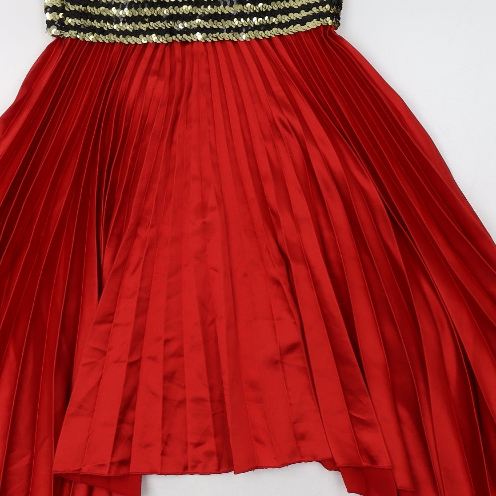Kiah Womens Red  Polyester A-Line  Size M  Off the Shoulder