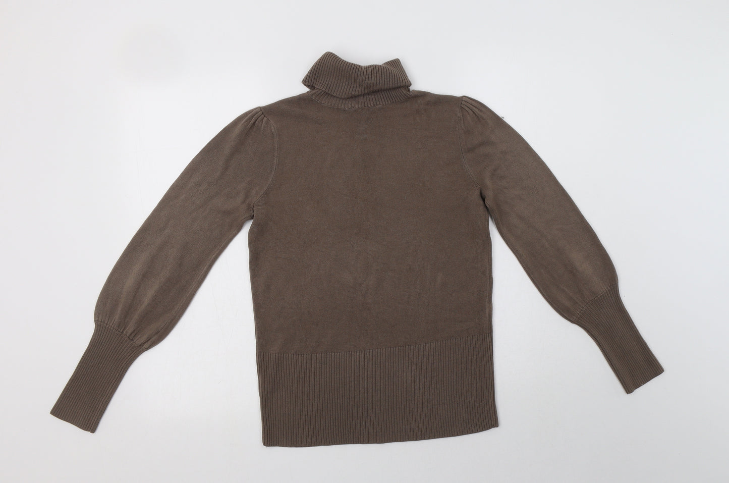 Red Herr Womens Brown Roll Neck  Acrylic Pullover Jumper Size 12