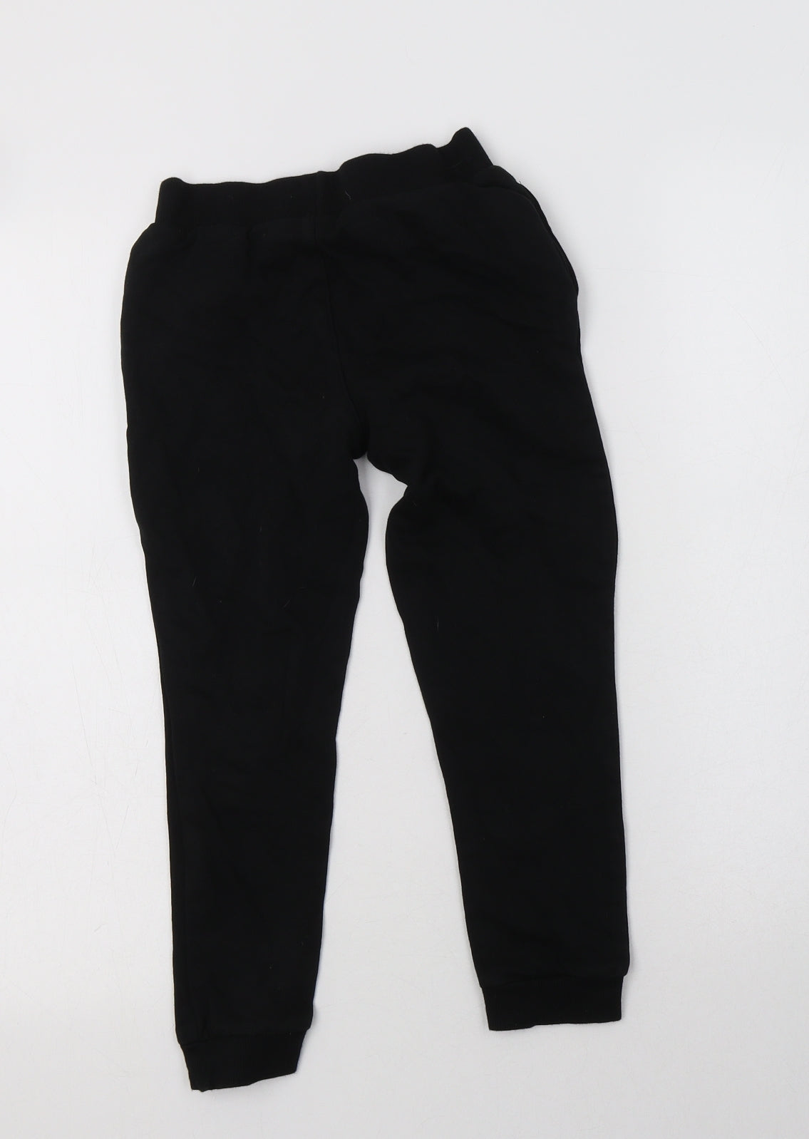 George Boys Black  Cotton Jogger Trousers Size 7-8 Years  Regular Drawstring