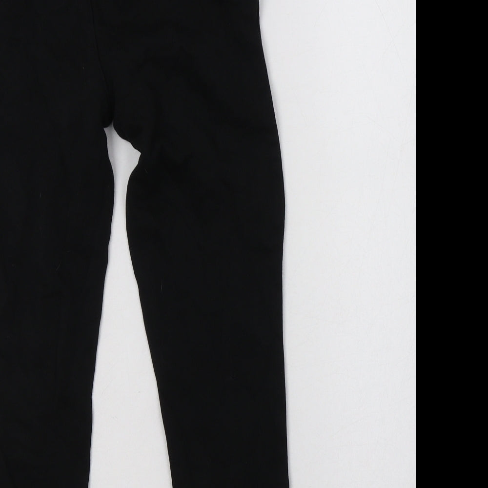George Boys Black  Cotton Jogger Trousers Size 7-8 Years  Regular Drawstring