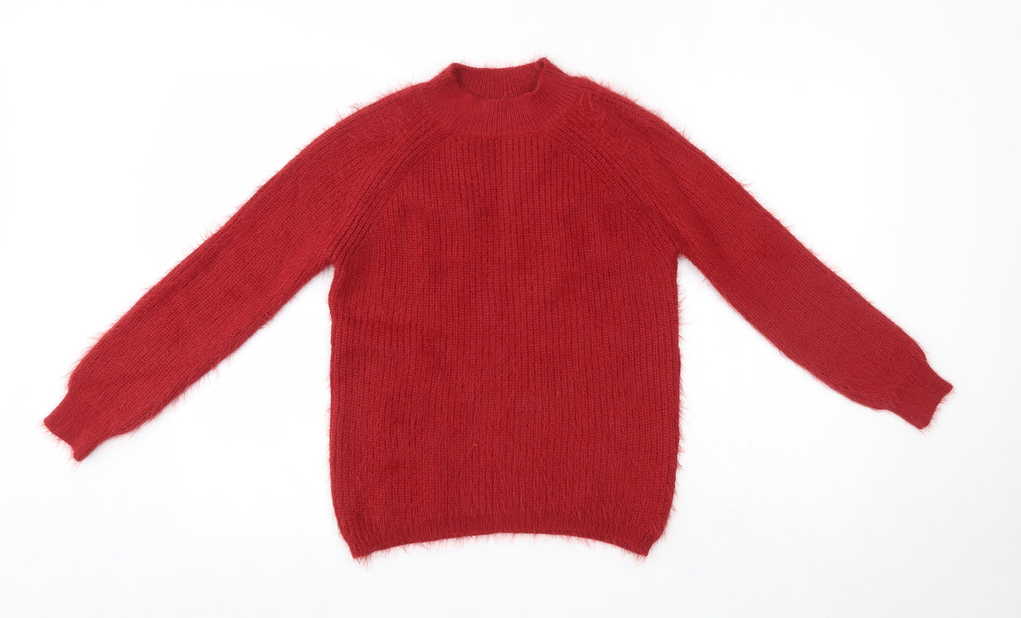 Primark Womens Red High Neck  Nylon Pullover Jumper Size XS