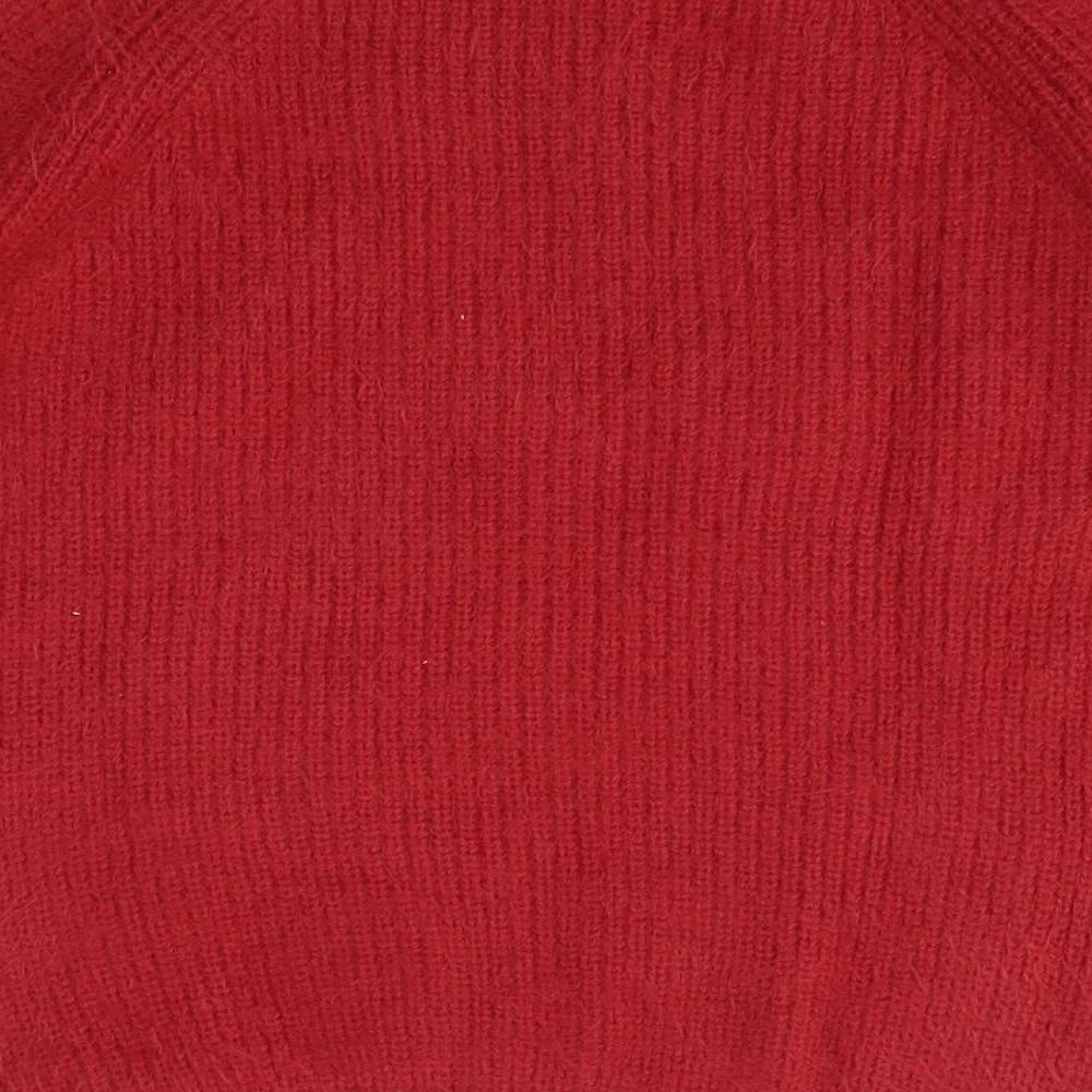 Primark Womens Red High Neck  Nylon Pullover Jumper Size XS