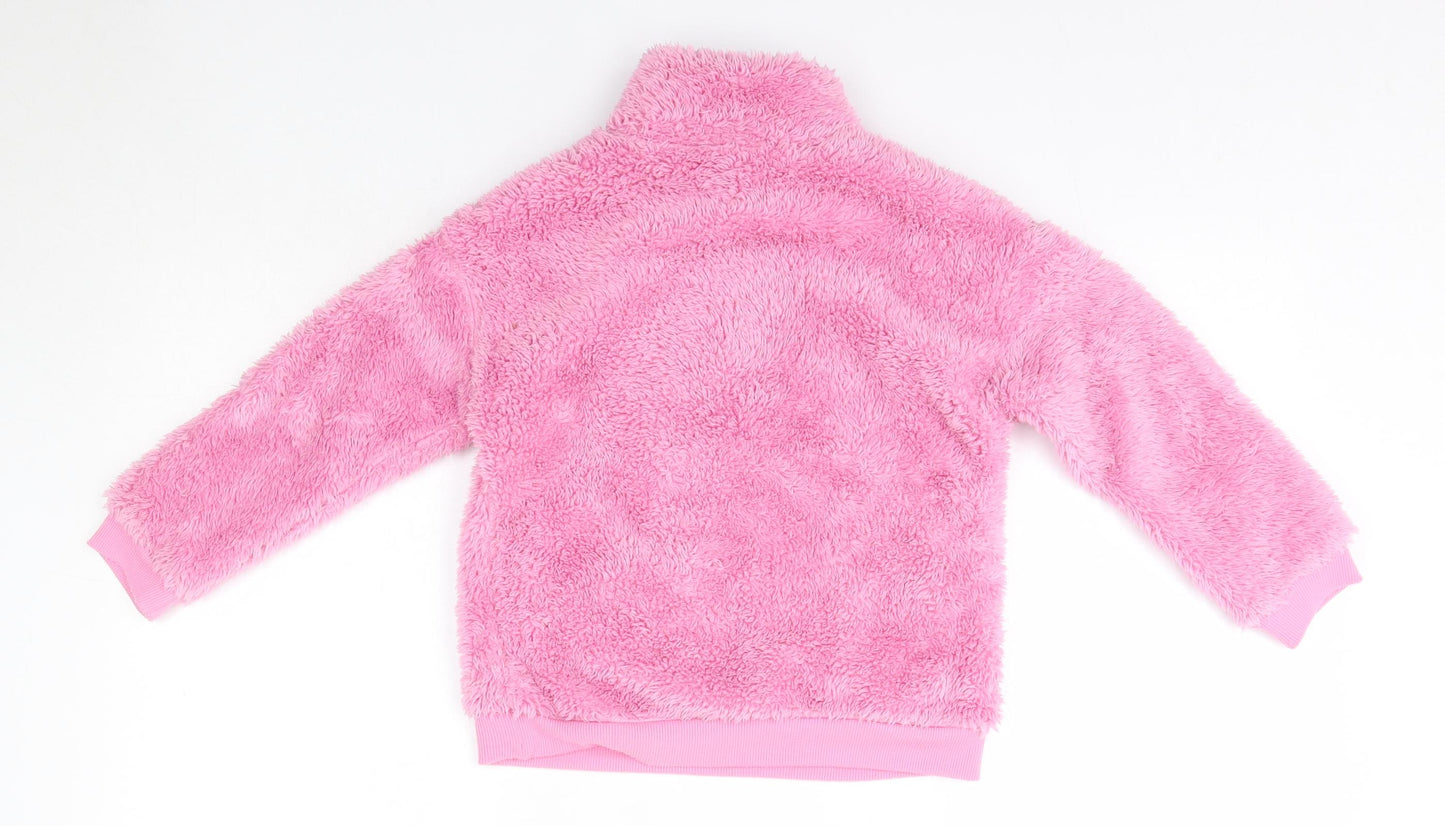 TU Girls Pink High Neck  Polyester Pullover Jumper Size 6 Years