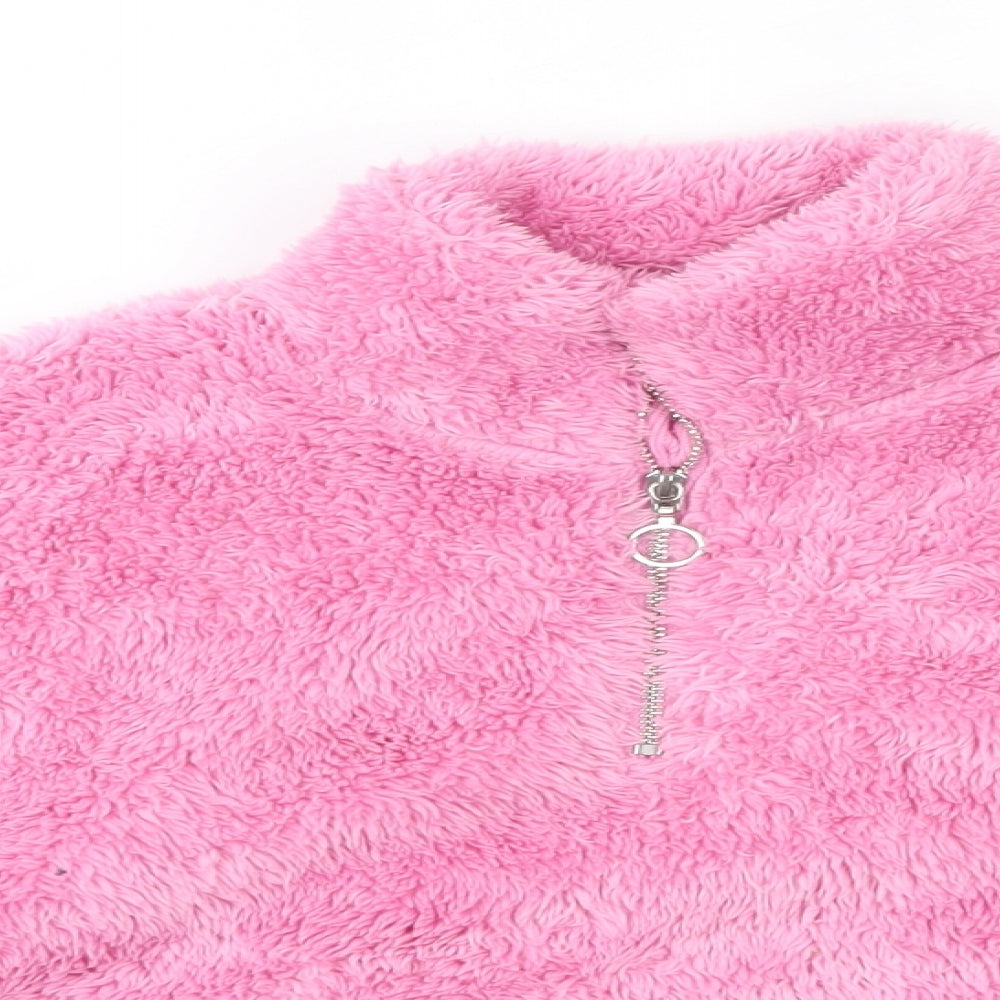 TU Girls Pink High Neck  Polyester Pullover Jumper Size 6 Years