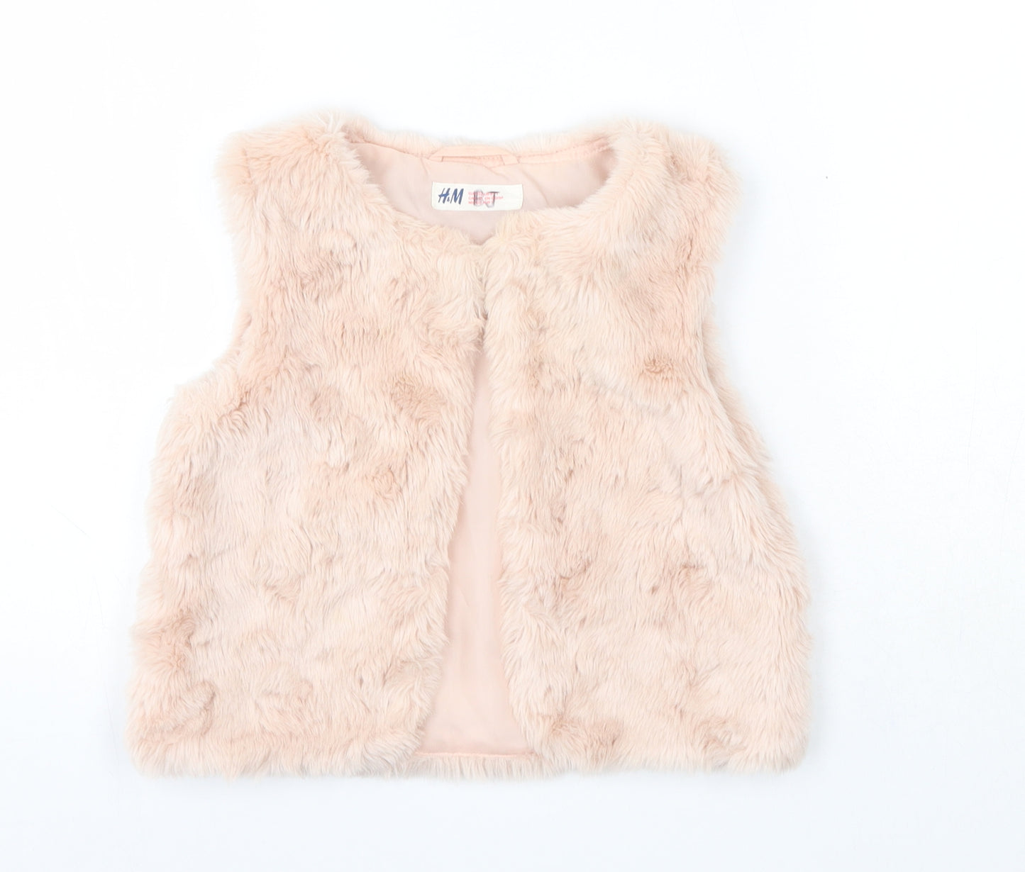 H&M Girls Pink   Gilet Jacket Size 7 Years