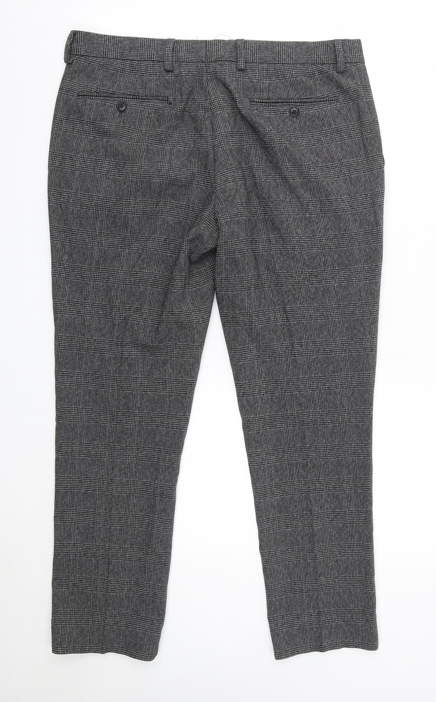 NEXT Mens Grey  Polyester Dress Pants Trousers Size 34 in L29 in Regular
