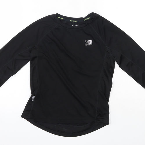 Karrimor Boys Black  Polyester Basic Casual Size 9-10 Years Round Neck