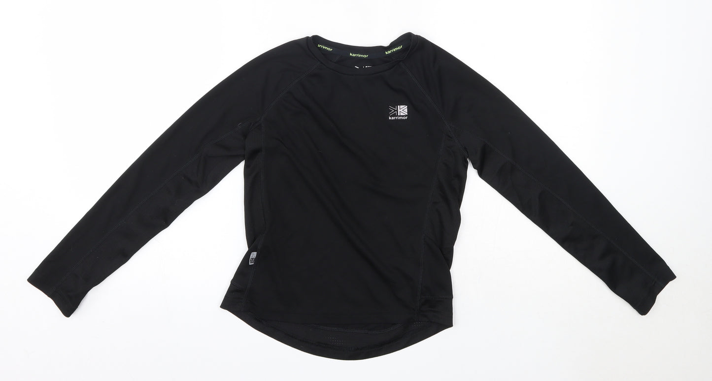 Karrimor Boys Black  Polyester Basic Casual Size 9-10 Years Round Neck