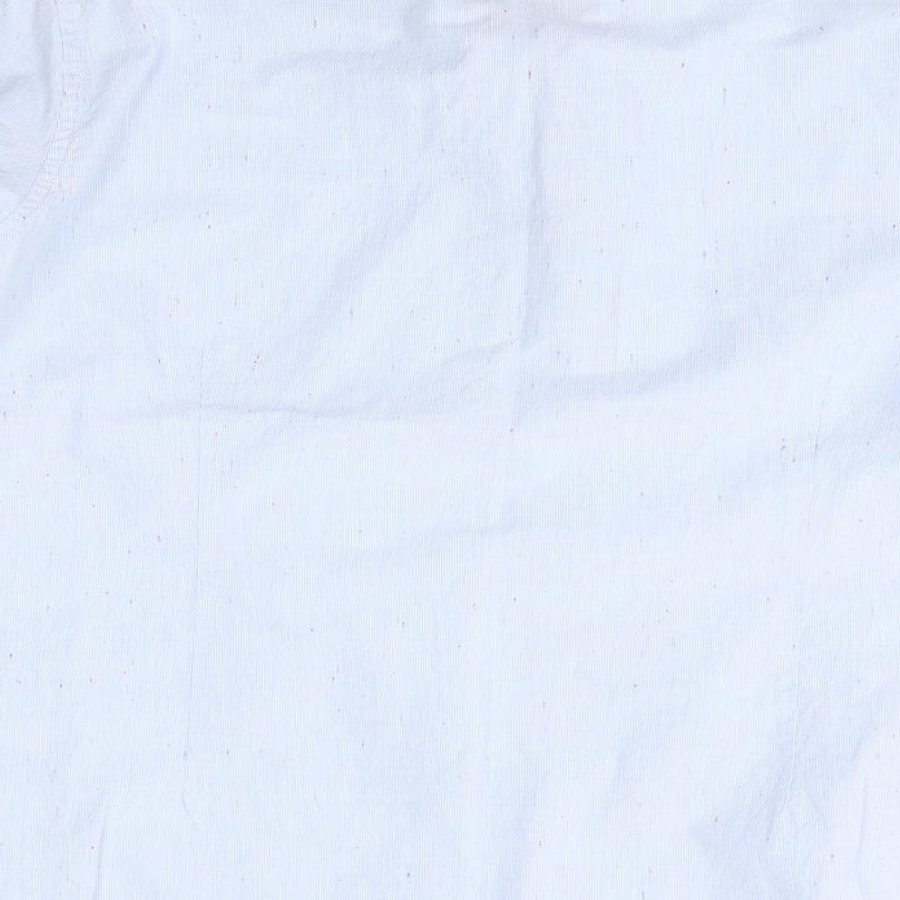 Crew Clothing Womens Blue  100% Cotton Basic Button-Up Size 16 Collared