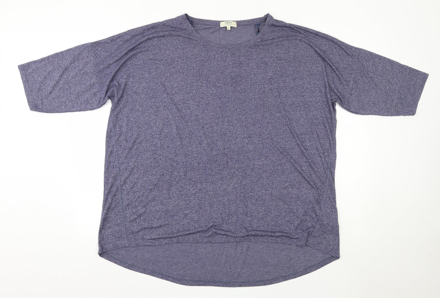 Matalan Womens Blue  Viscose Basic T-Shirt Size XL Round Neck