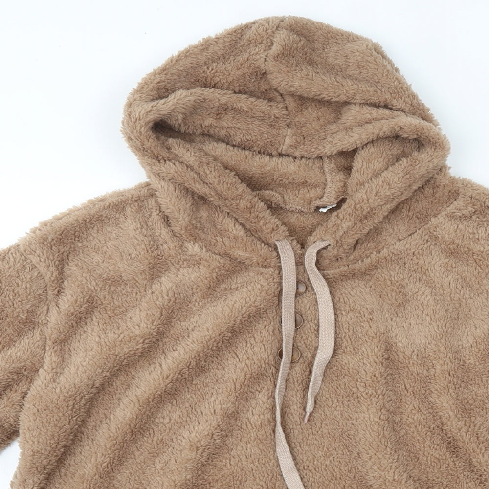 Preworn Womens Brown  Polyester Pullover Hoodie Size 2XL   - Soft Bear