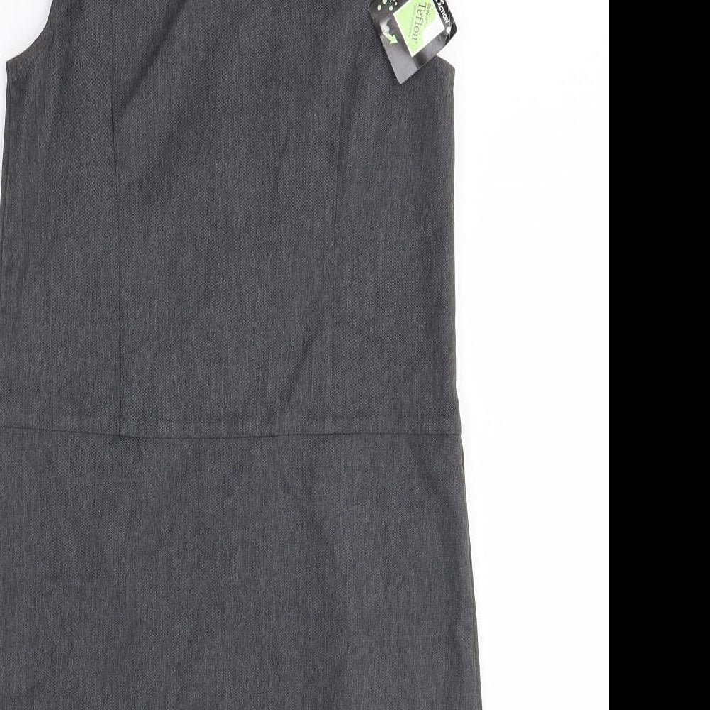 F&F Girls Grey  Polyester A-Line  Size 7-8 Years  Round Neck