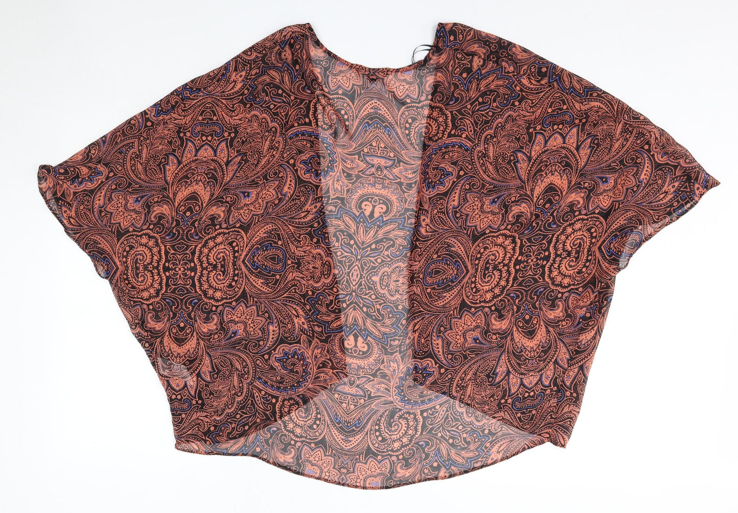 New Look Womens Pink V-Neck Floral Polyester Cardigan Jumper Size 12