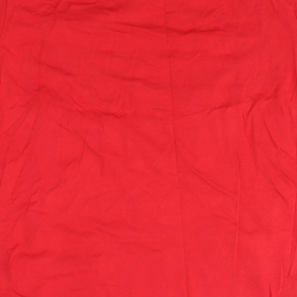 Studio Womens Red Solid 100% Cotton Top Pyjama Top Size 20   - Christmas