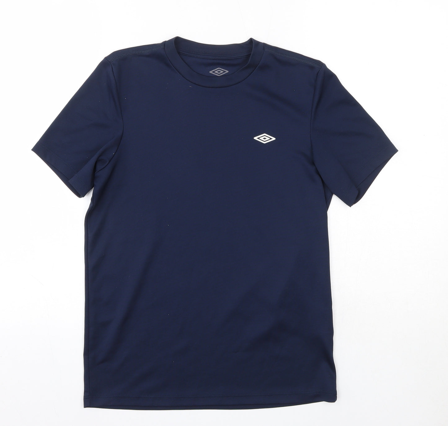 adidas Boys Blue  Polyester Basic T-Shirt Size 11-12 Years Round Neck