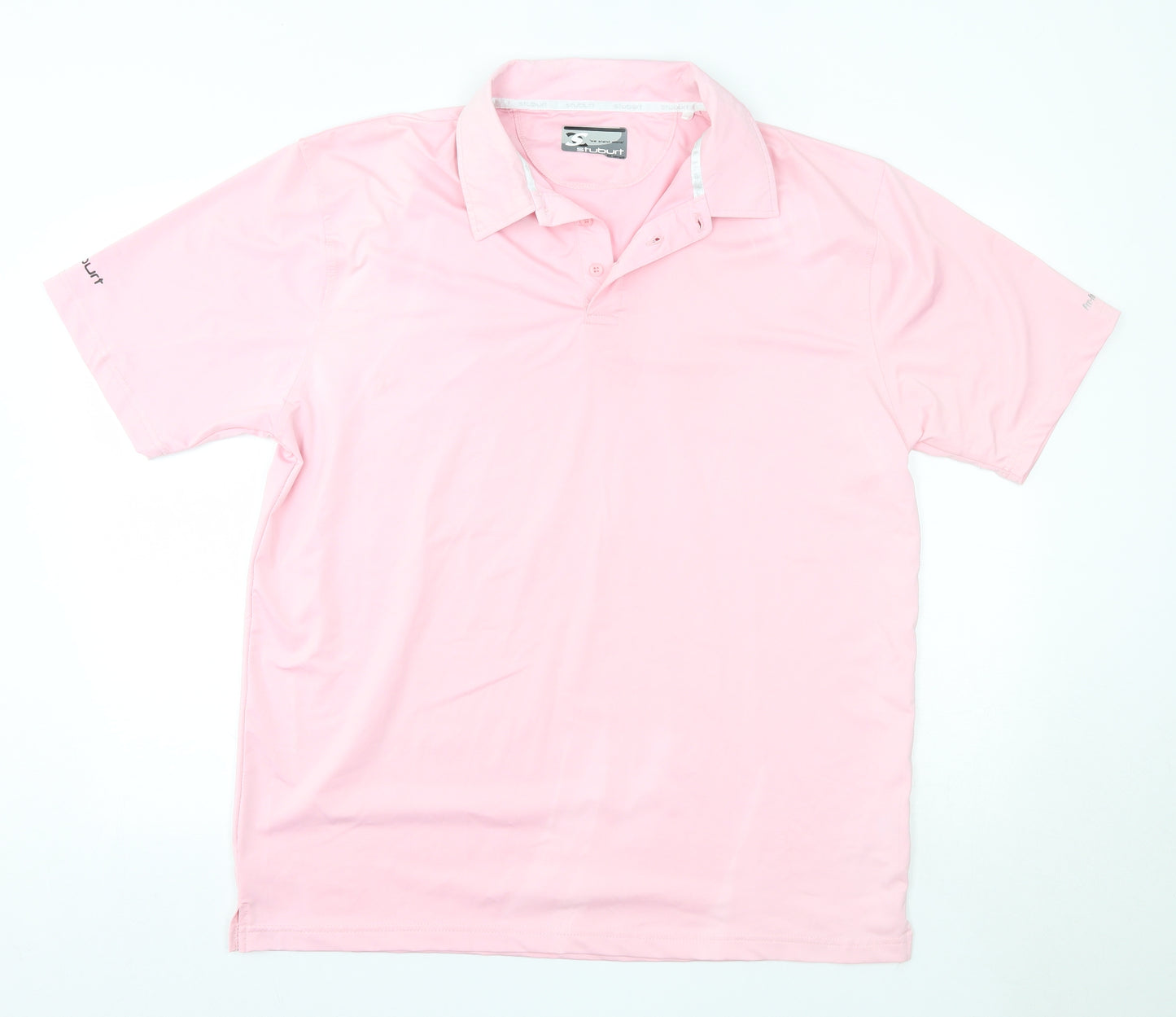 Stuburt Mens Pink  Polyester  Polo Size 2XL Collared