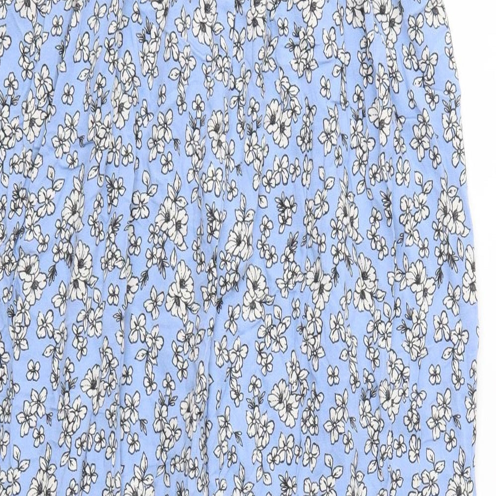 New Look Womens Blue Floral Viscose Jumpsuit One-Piece Size 18
