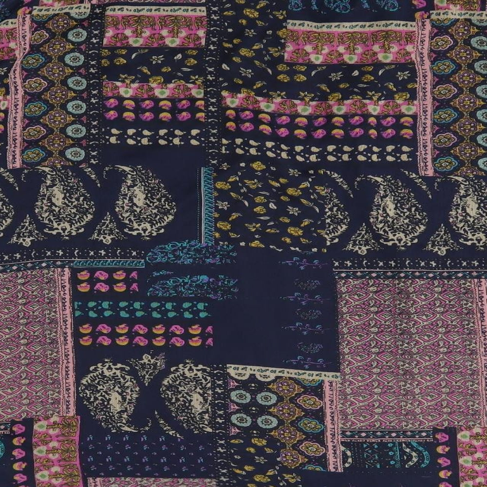 Cotton Traders Womens Multicoloured  Polyester Basic Blouse Size 18 Round Neck