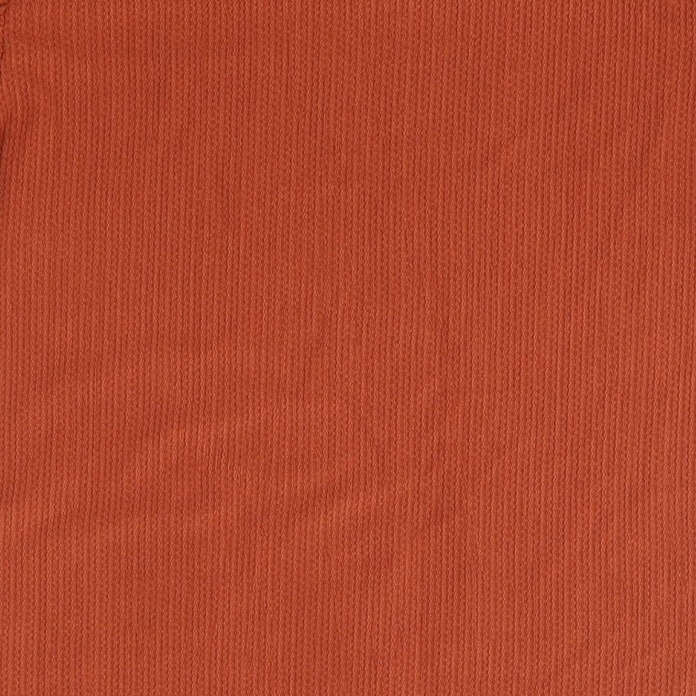 New Look Womens Orange  Polyester Basic Blouse Size 16 Round Neck