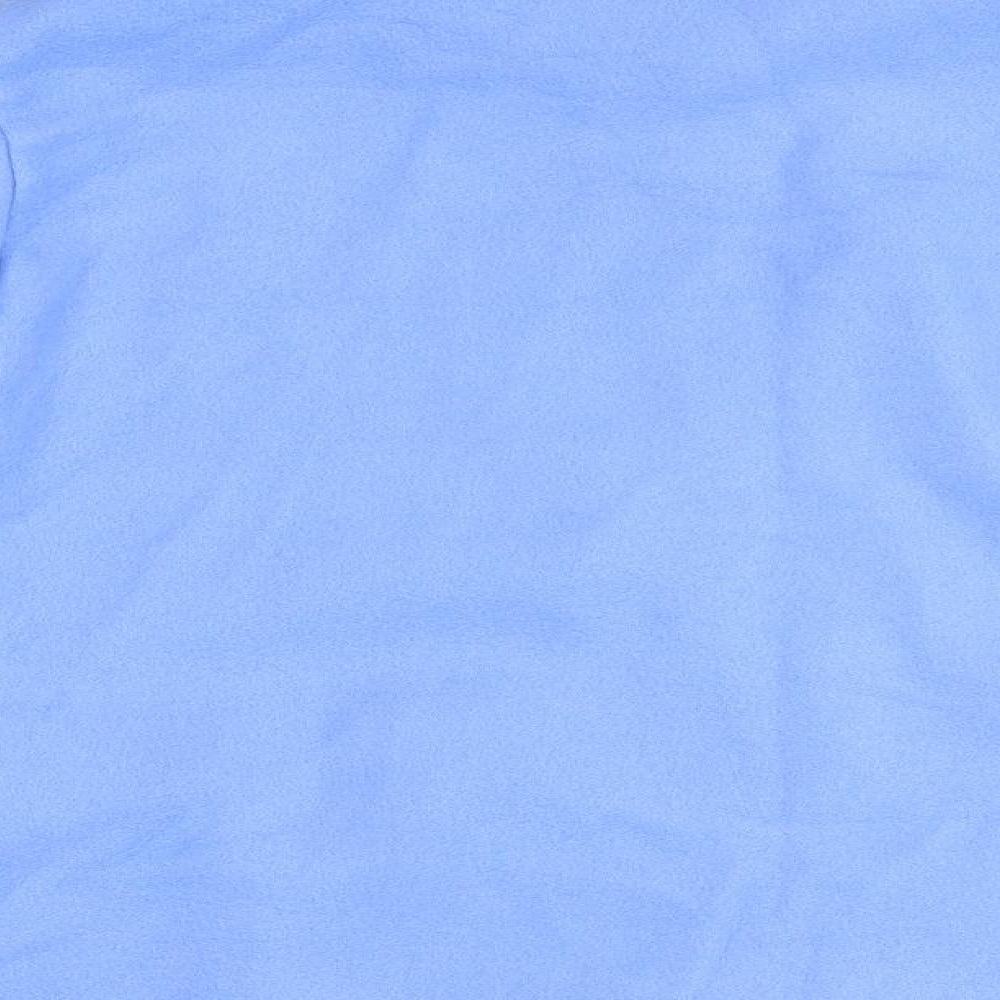 Anne de Lancay Womens Blue High Neck  Polyester Full Zip Jumper Size M