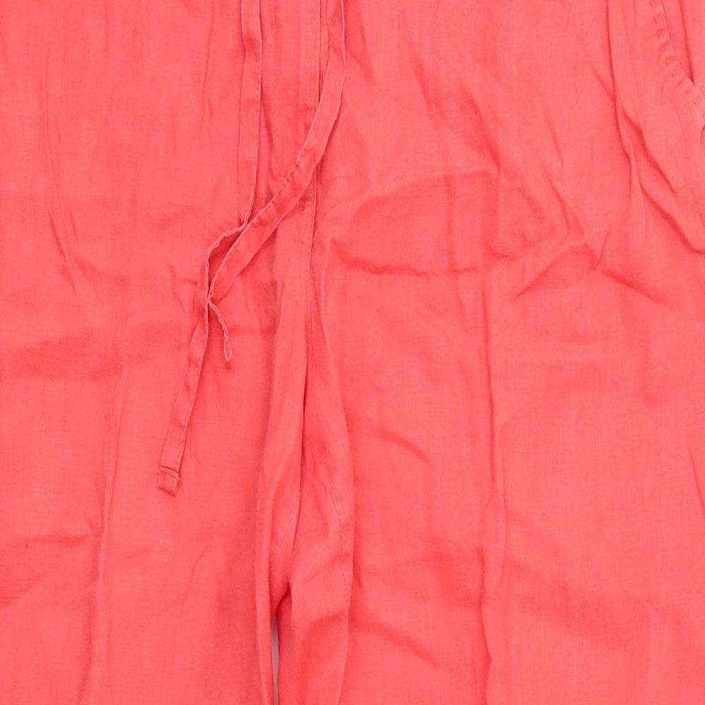 TU Womens Pink  Linen Trousers  Size 18 L28 in Regular
