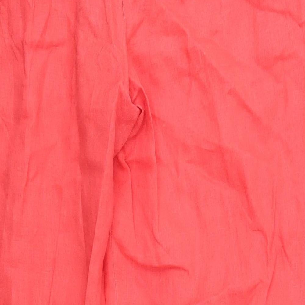 TU Womens Pink  Linen Trousers  Size 18 L28 in Regular