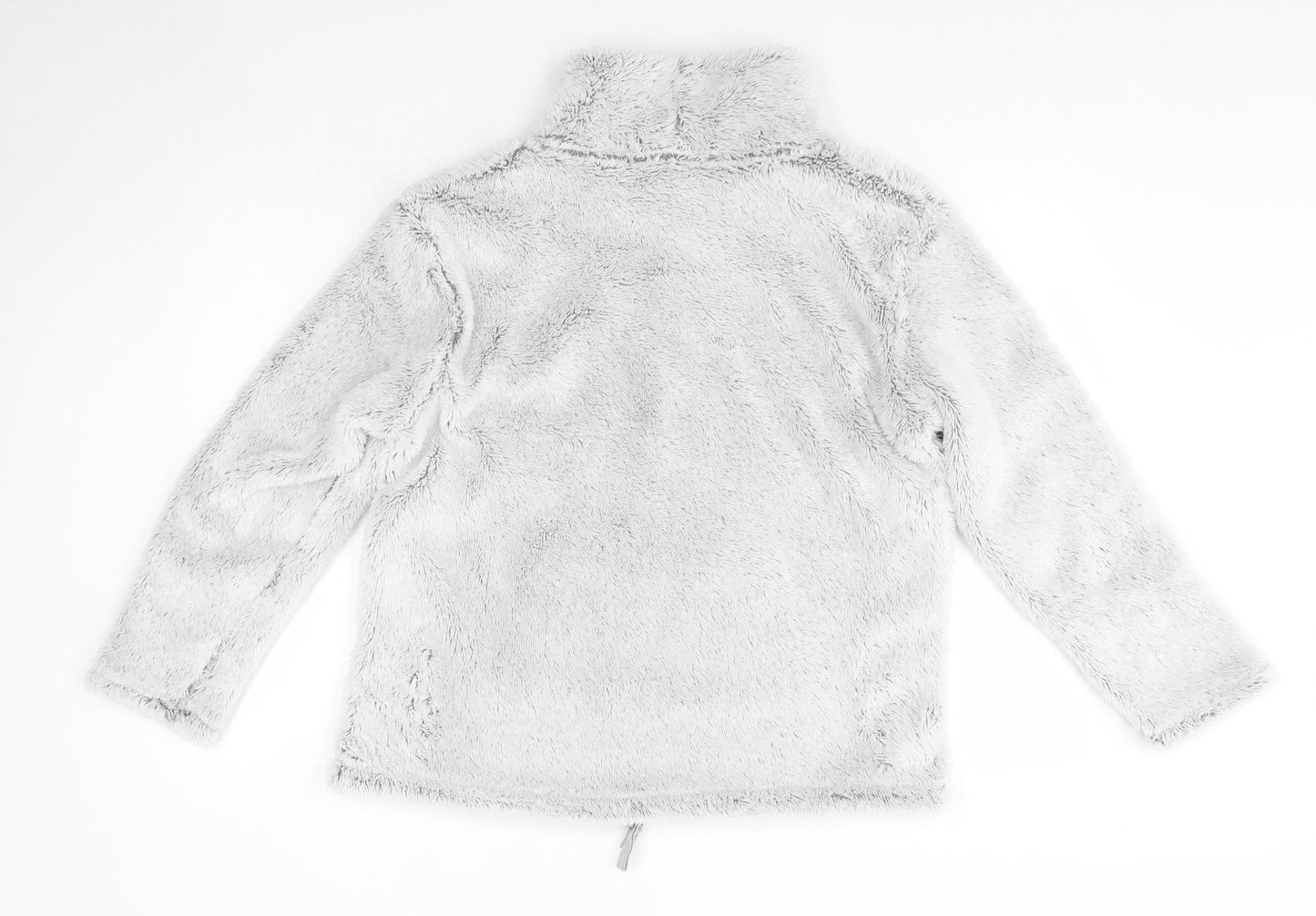 M&S Womens Grey Solid Polyester Top Pyjama Top Size 14