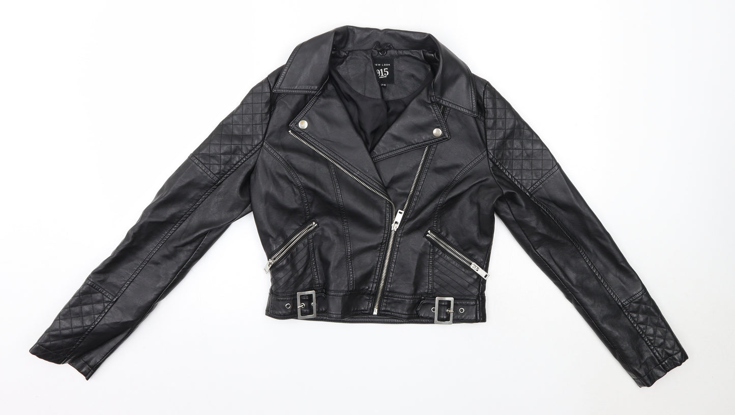 New Look Girls Black   Jacket Coat Size 12-13 Years