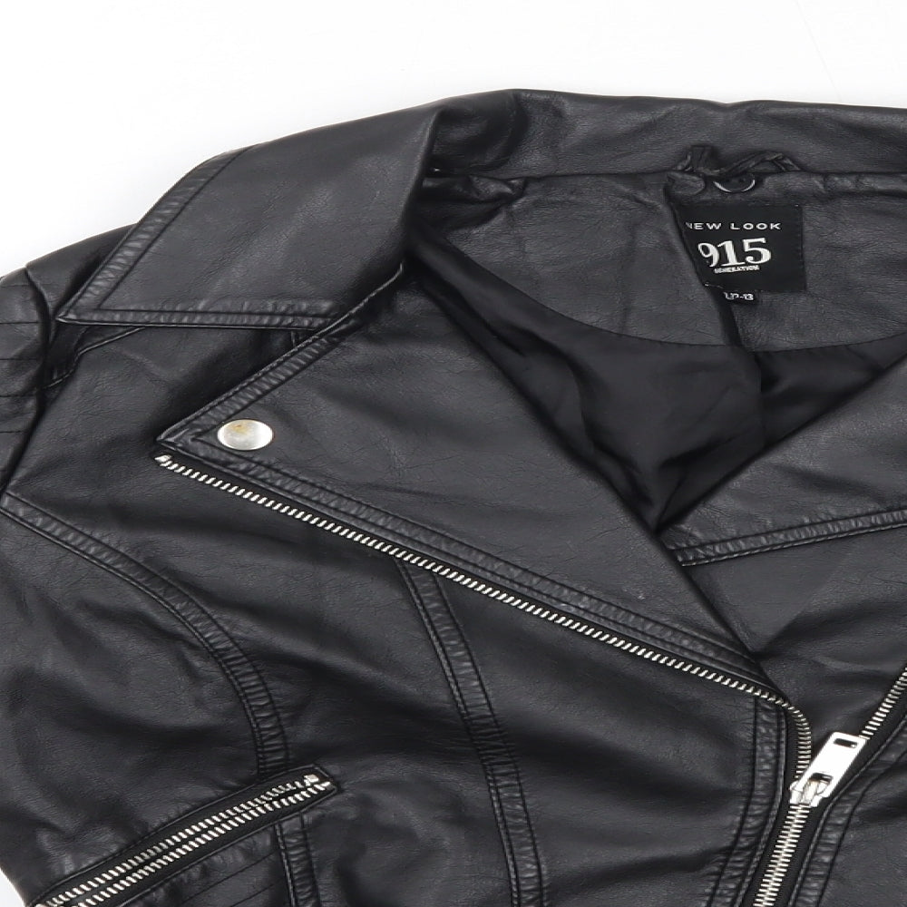 New Look Girls Black   Jacket Coat Size 12-13 Years