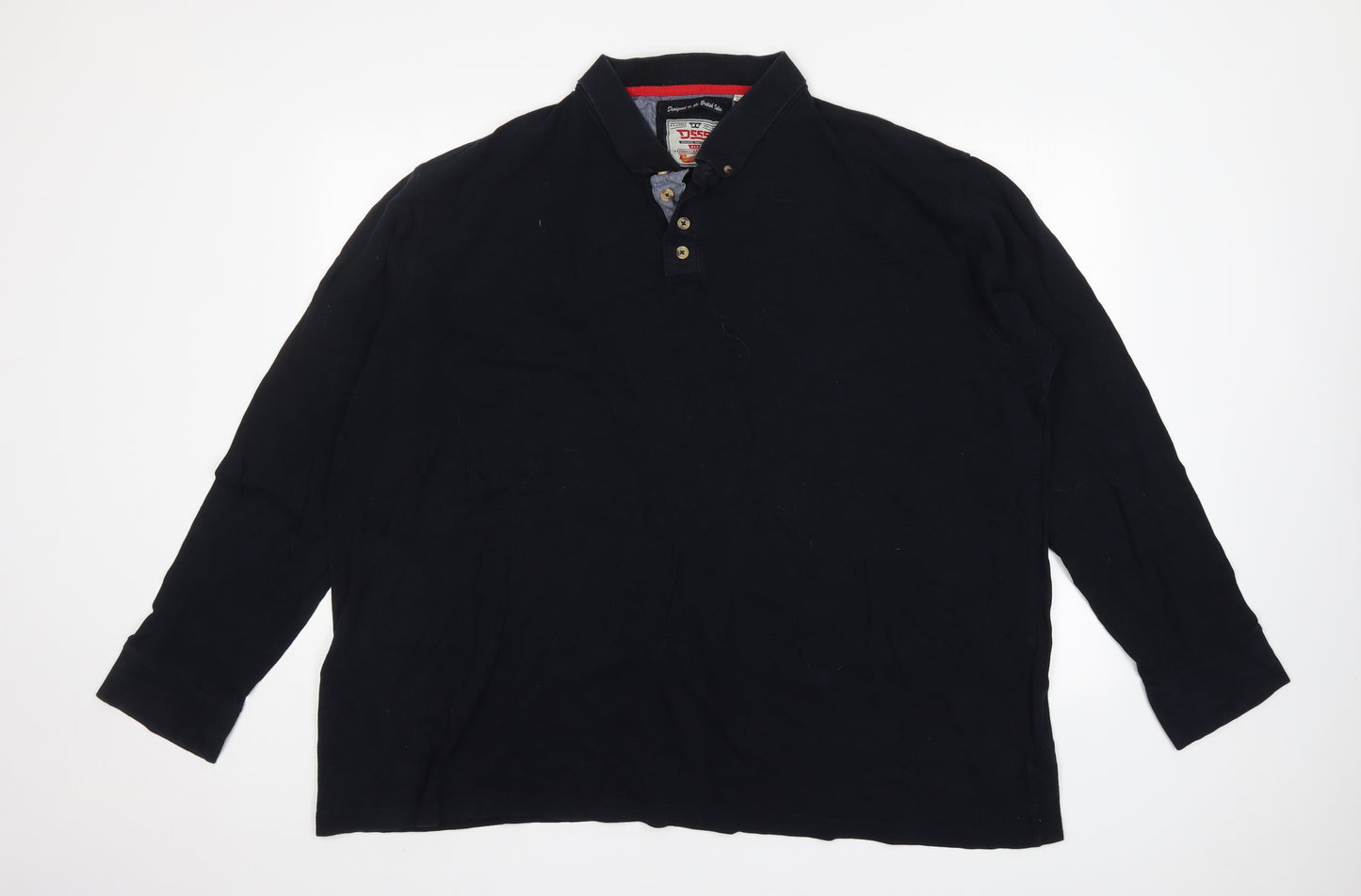 D555 Mens Blue  Cotton  Polo Size 3XL Collared