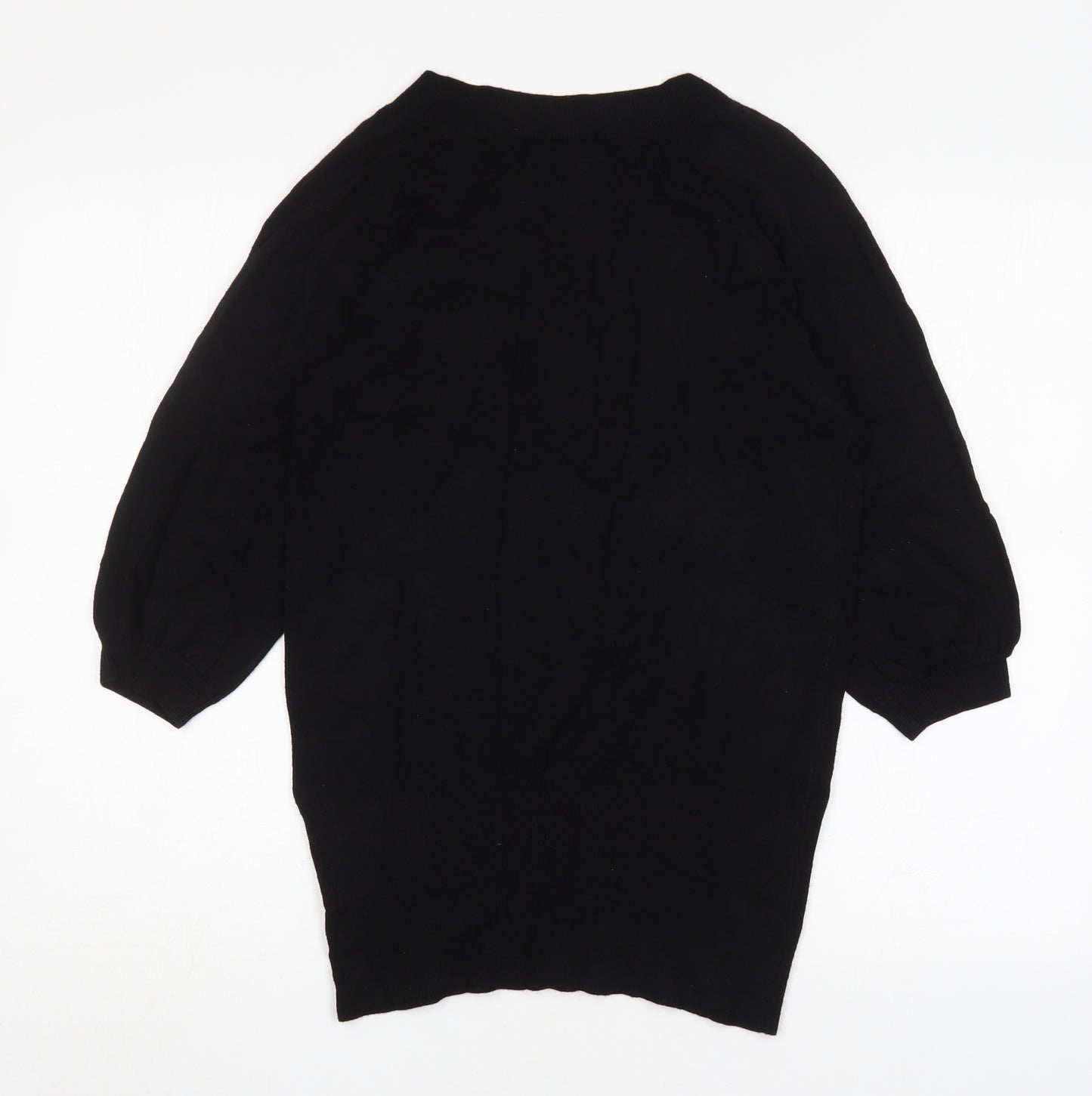 ETHEL AUSTIN Womens Black V-Neck   Pullover Jumper Size 14