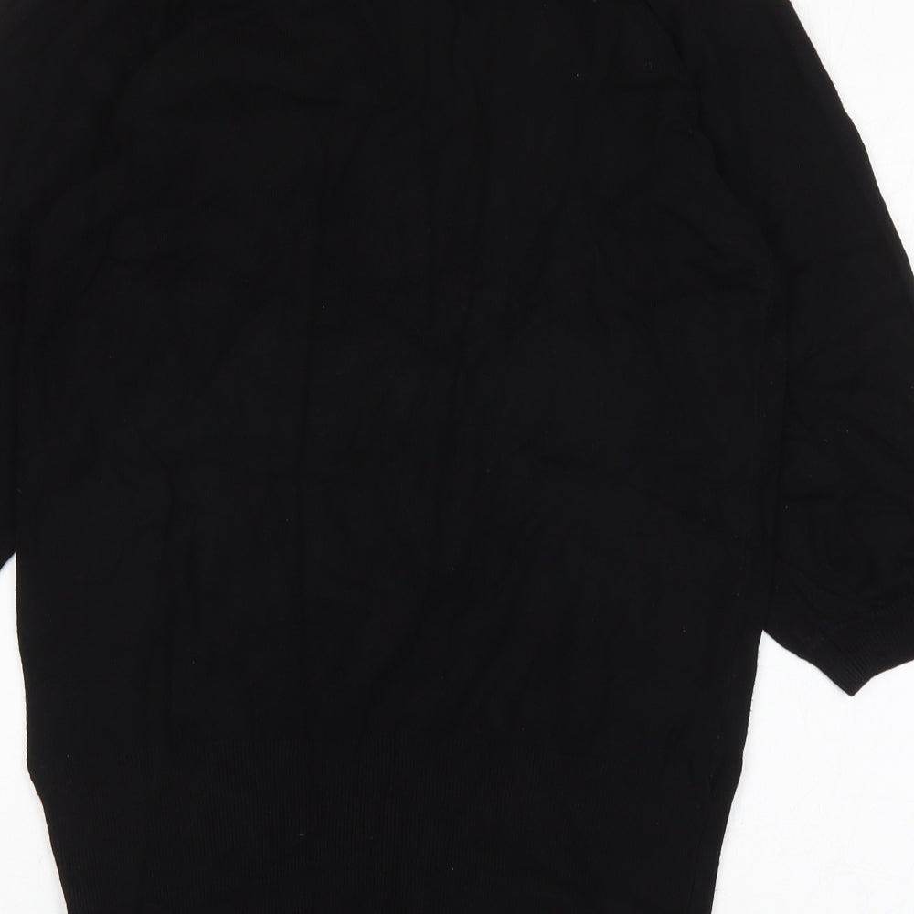 ETHEL AUSTIN Womens Black V-Neck   Pullover Jumper Size 14