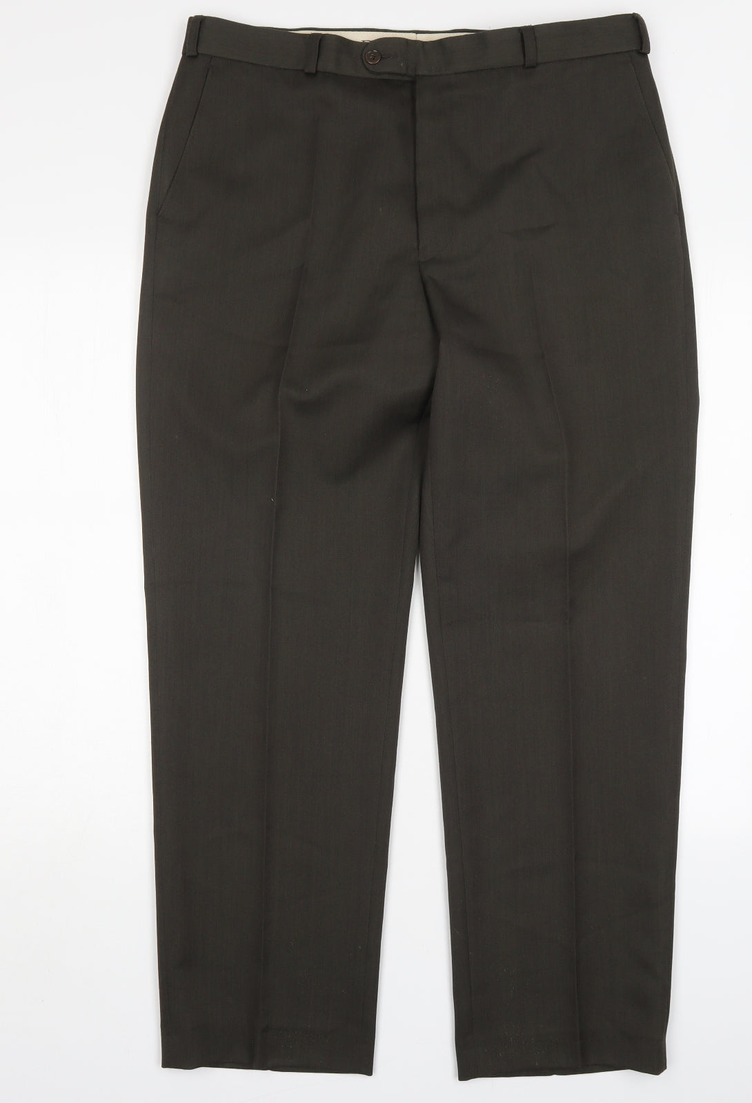 DG'S Mens Green  Polyester Trousers  Size 36 L30 in Regular