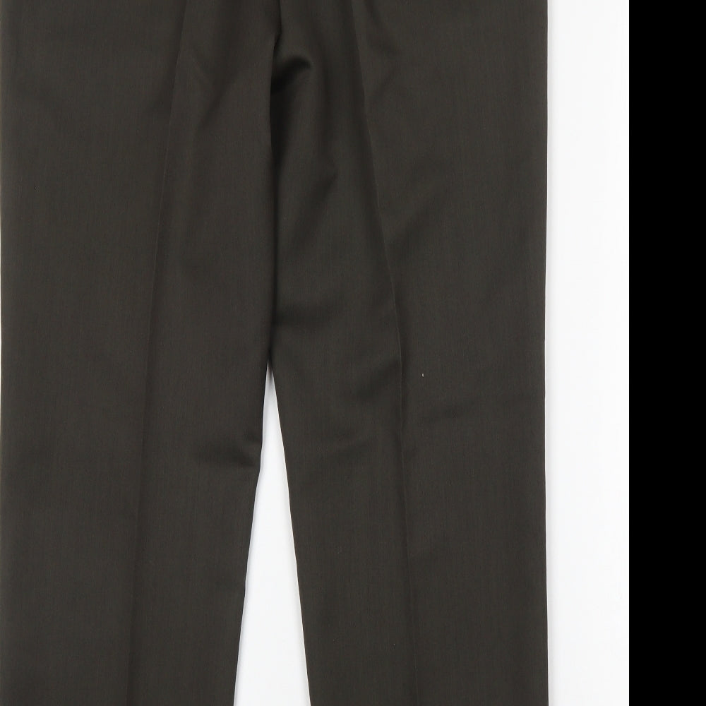 DG'S Mens Green  Polyester Trousers  Size 36 L30 in Regular