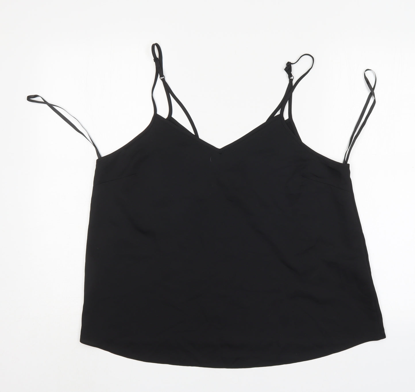 Primark Womens Black  Polyester Basic Blouse Size 16 V-Neck