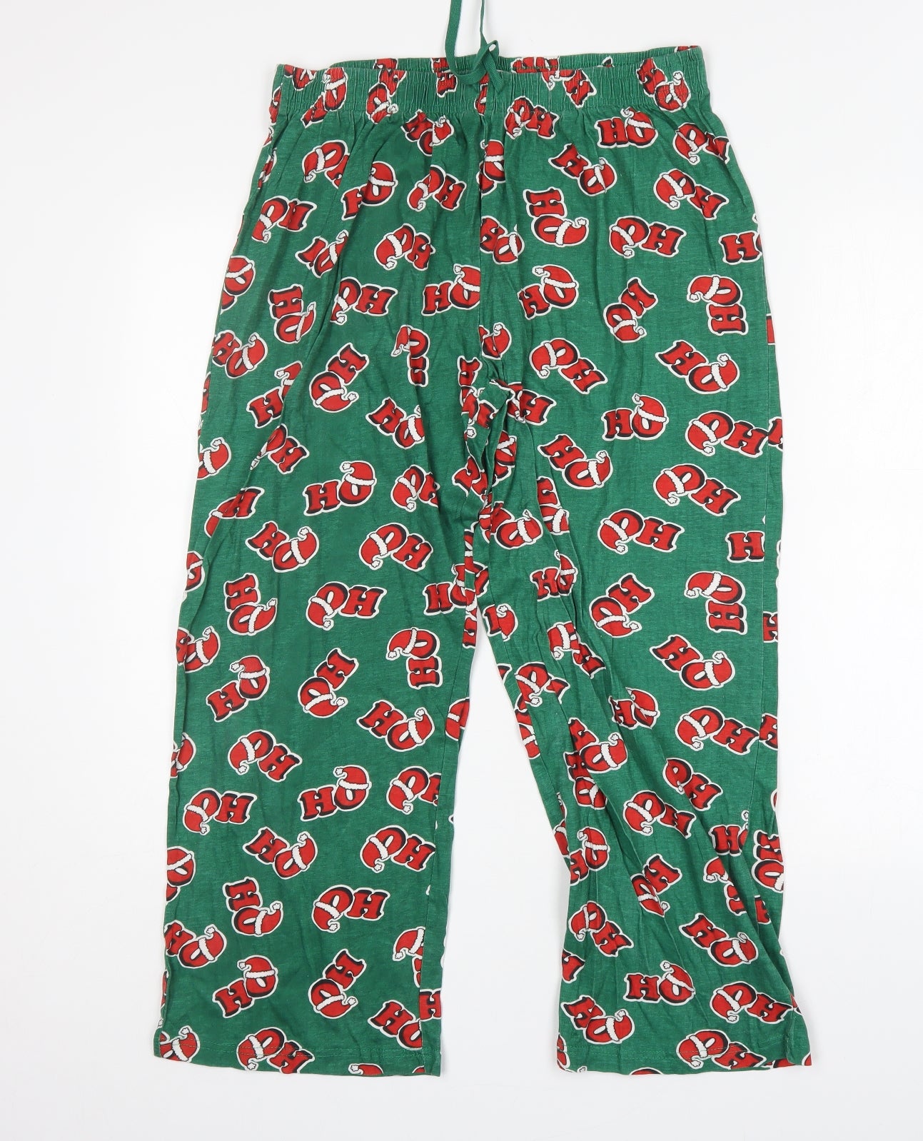 Preworn Mens Multicoloured  Polyester  Pyjama Pants Size L   - Christmas