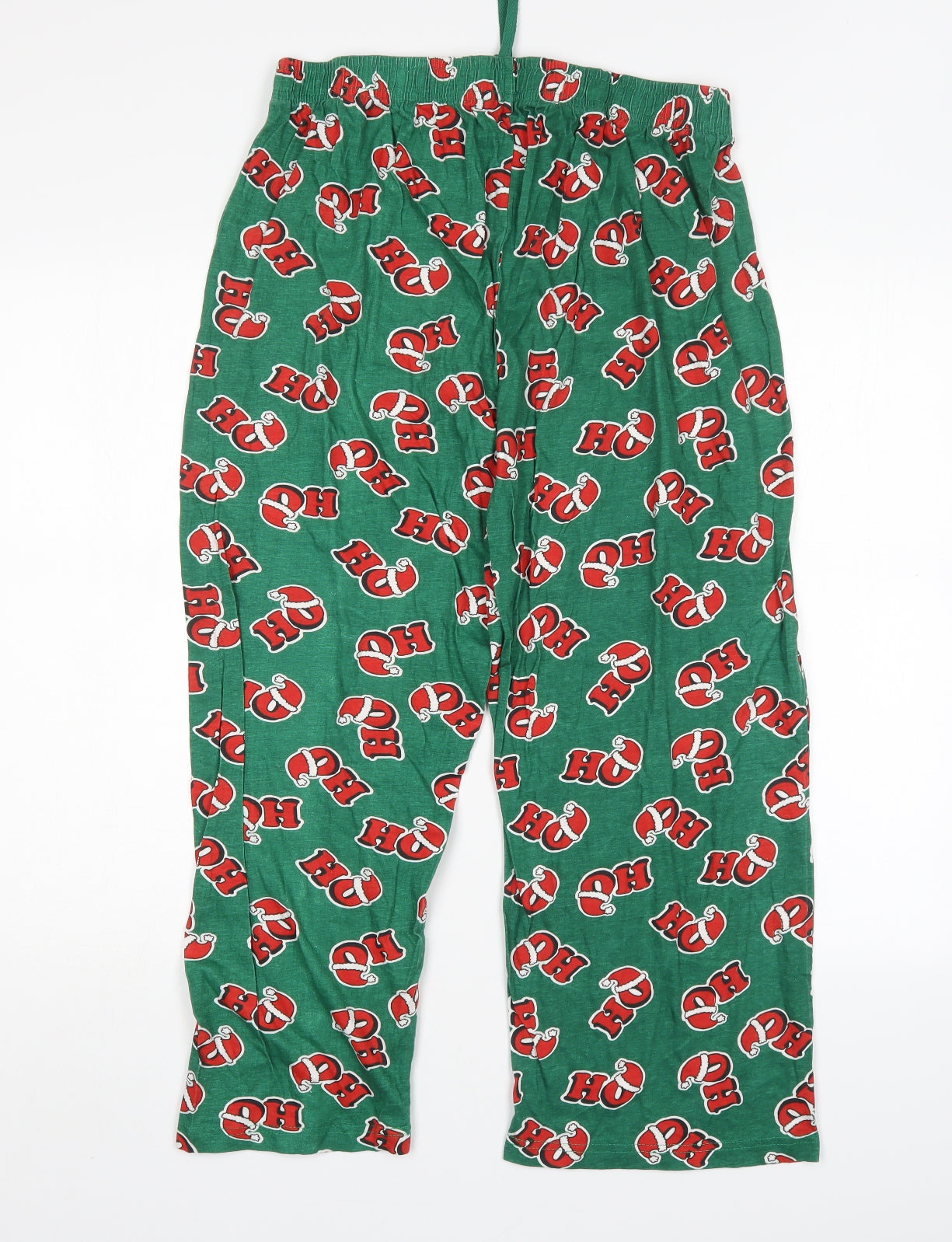 Preworn Mens Multicoloured  Polyester  Pyjama Pants Size L   - Christmas