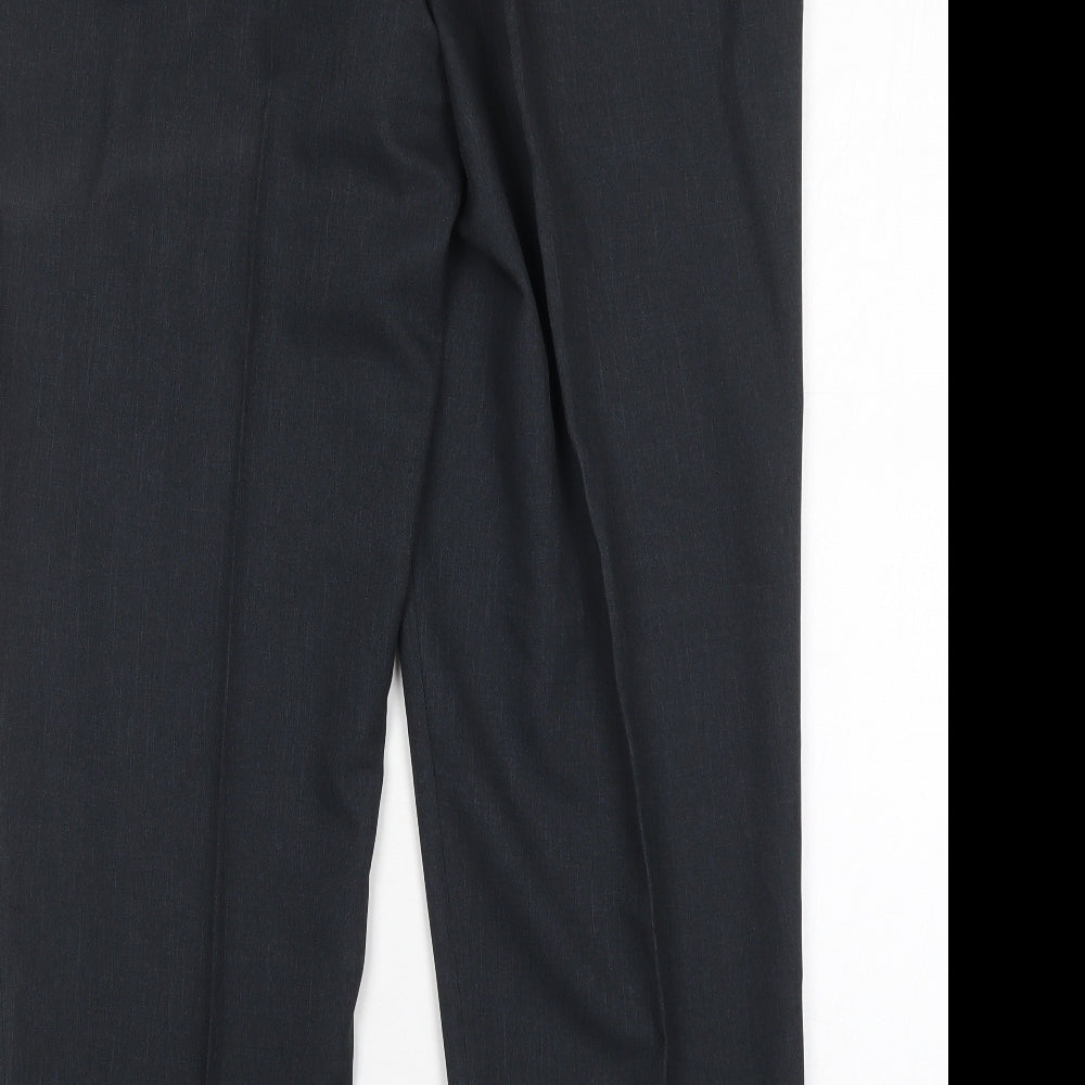 Matalan Mens Blue  Polyester Trousers  Size 38 L29 in Regular