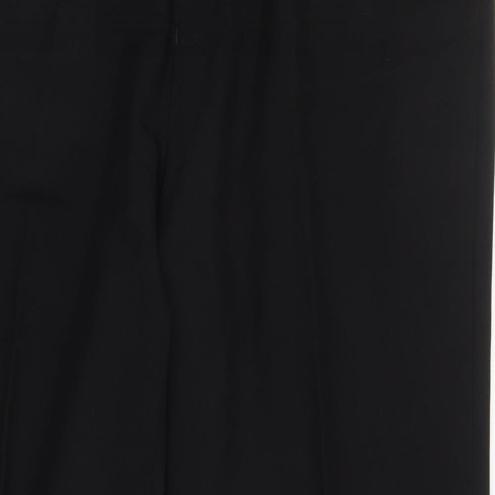 George Mens Black  Polyester Trousers  Size 38 L33 in Regular