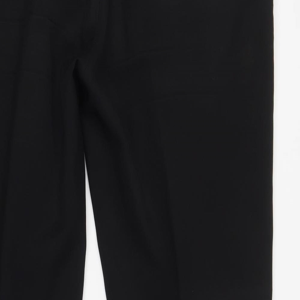 George Mens Black  Polyester Trousers  Size 38 L33 in Regular