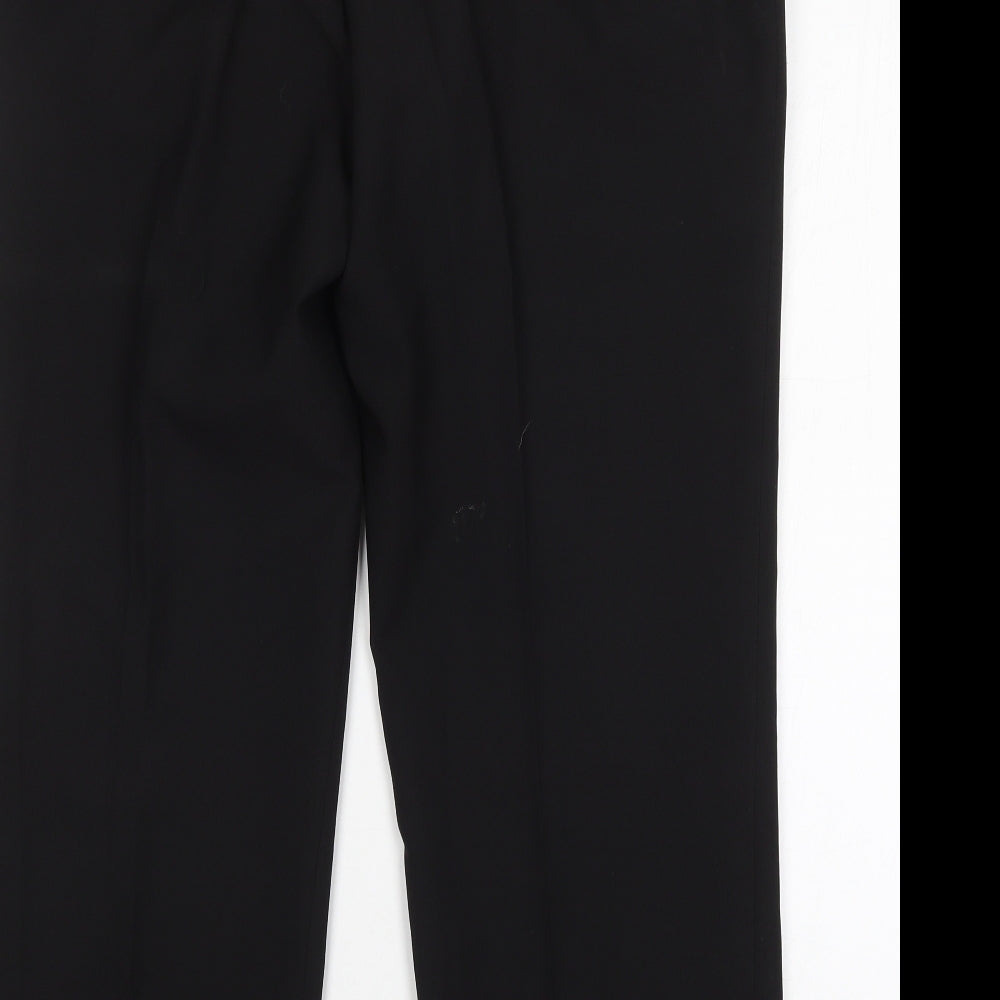 M&S Mens Black  Polyester Trousers  Size 38 L29 in Regular