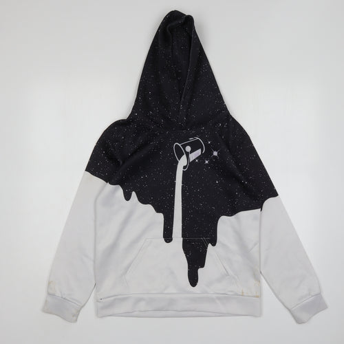 Funnycokid Boys Multicoloured Polka Dot  Pullover Hoodie Size L