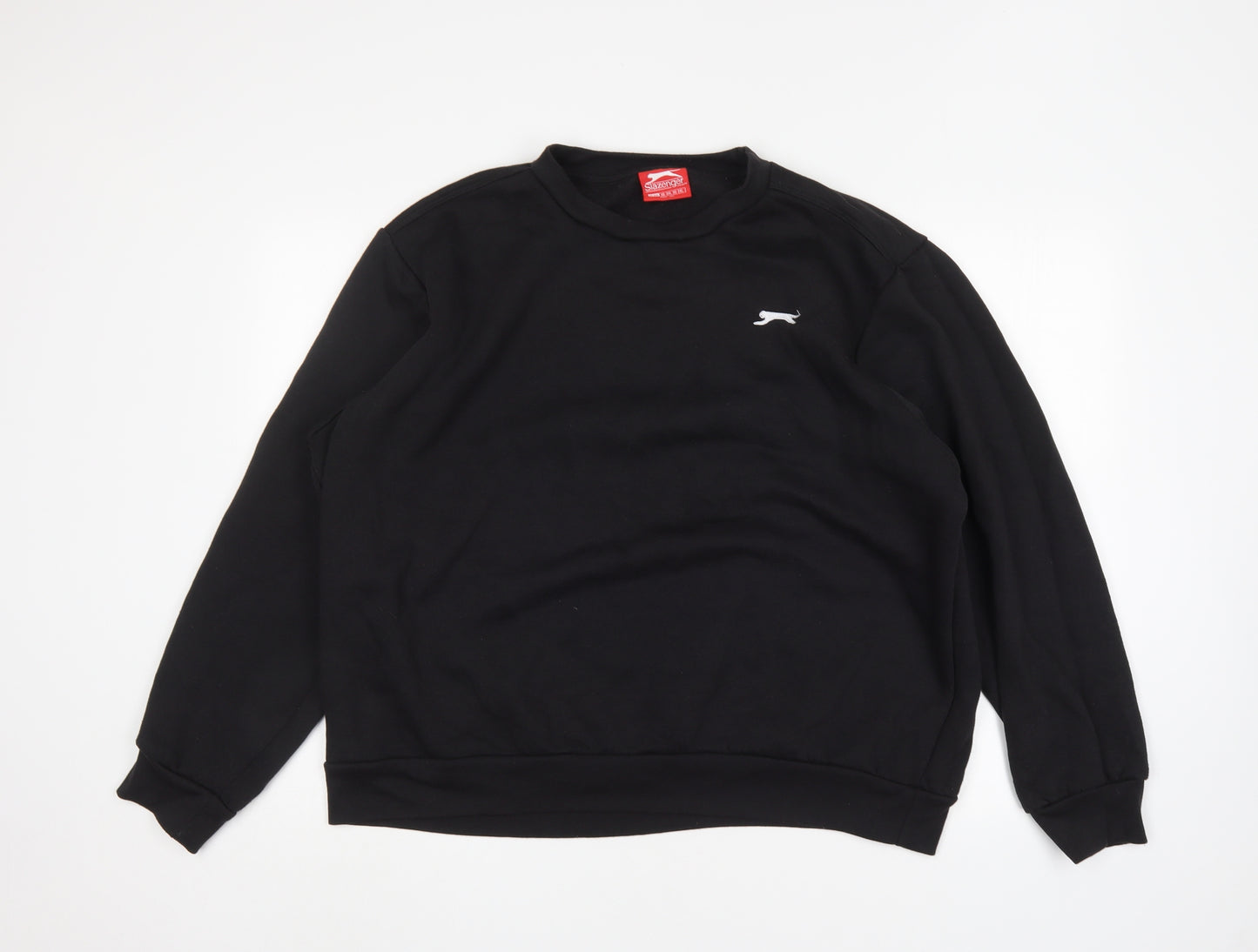 Slazanger Mens Black  Cotton Pullover Sweatshirt Size 2XL