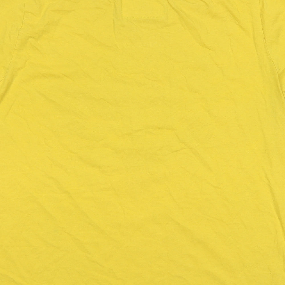 harleeken Mens Yellow    T-Shirt Size XL Round Neck