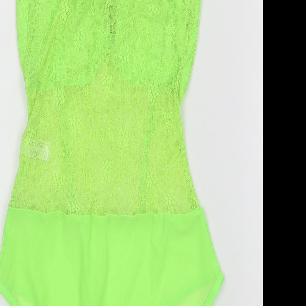 Select Womens Green  Polyester Bodysuit One-Piece Size 8