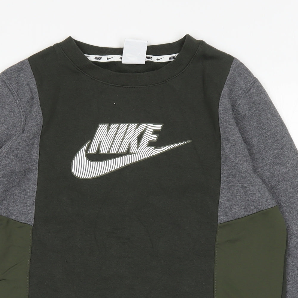 Nike Boys Multicoloured Round Neck  Polyester Pullover Jumper Size XL