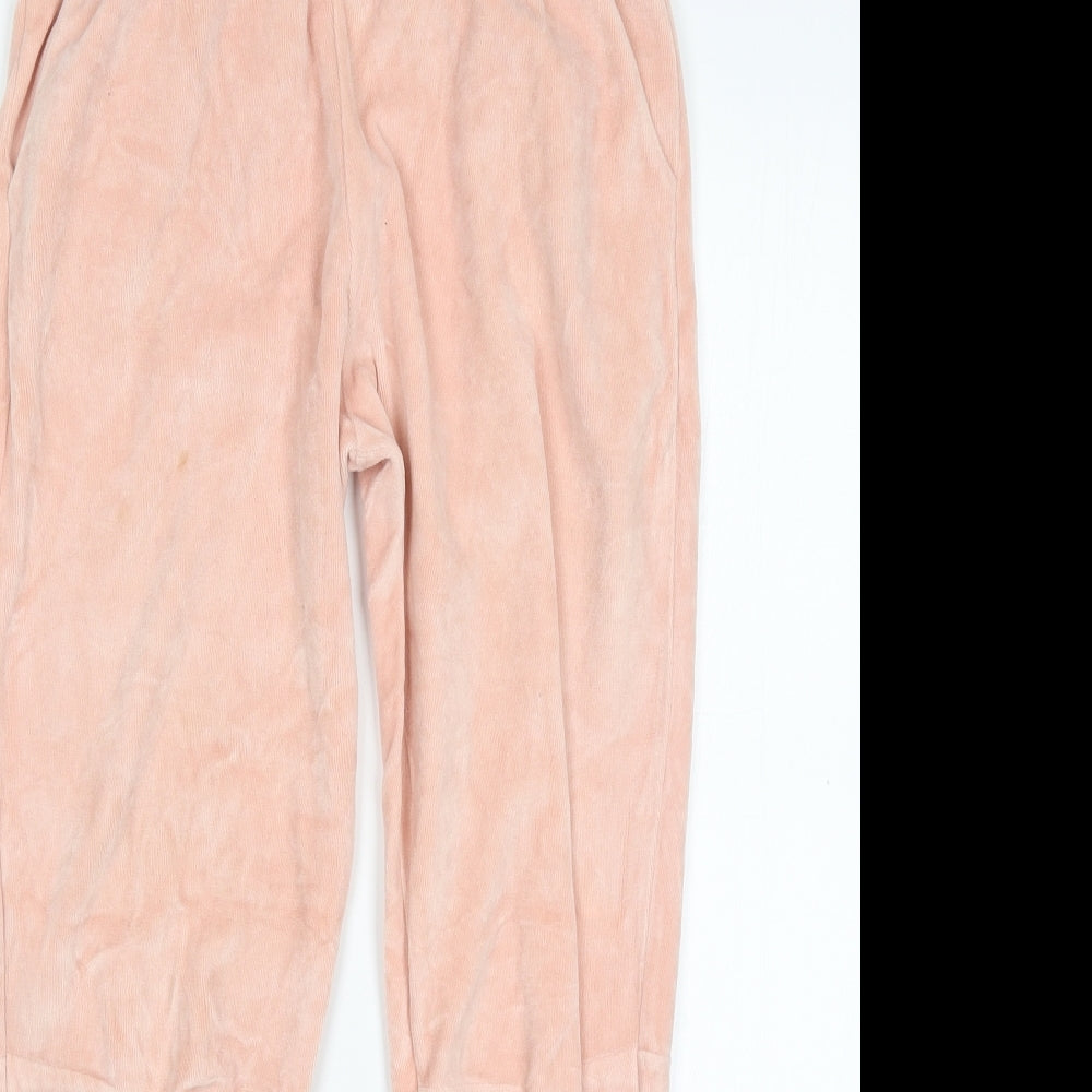 French Connection Womens Pink  Cotton Sweatpants Trousers Size 6 L26 in Regular
