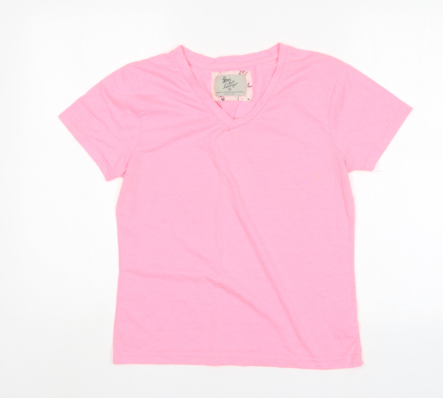 Primark Womens Pink  Cotton Top Pyjama Top Size M