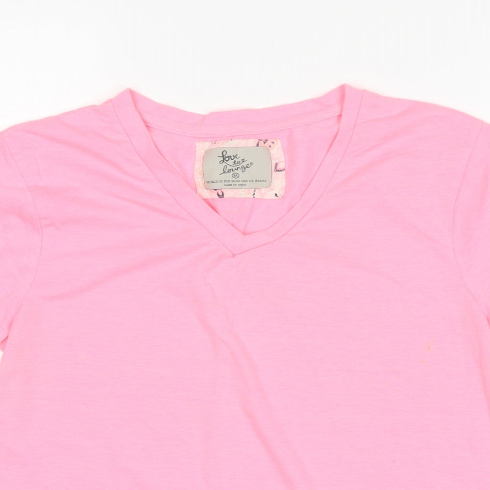 Primark Womens Pink  Cotton Top Pyjama Top Size M